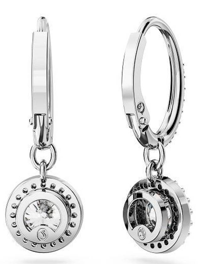 Una Angelic Crystal Drop Earrings Silver - SWAROVSKI - BALAAN 3