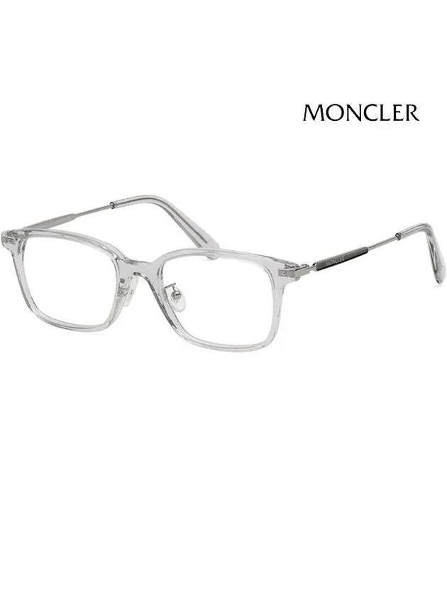 Glasses frame ML5160D 020 square simple transparent horn rim Asian fit - MONCLER - BALAAN 1