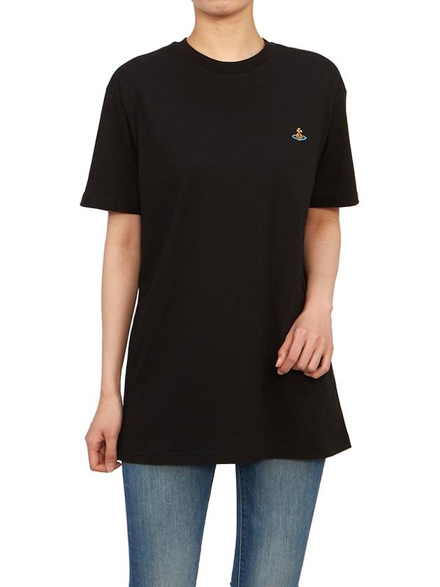 ORB Logo Cotton Short Sleeve T-Shirt Black - VIVIENNE WESTWOOD - BALAAN 5