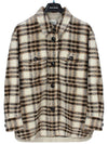 Isabel Marant HARVELI Wool Coat MA0998 012E 23EC ECRU IMA230ec - ISABEL MARANT - BALAAN 1