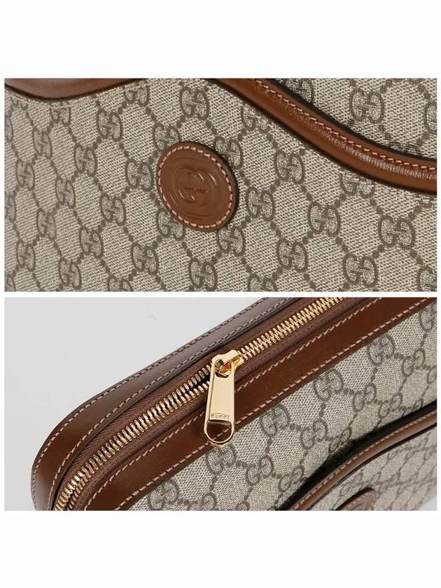 GG Supreme Interlocking G Detail Messenger Bag Beige Ebony - GUCCI - BALAAN 5