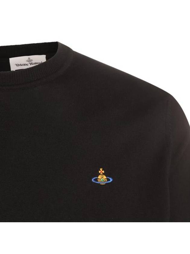 ORB Embroidered Crew Neck Knit Top Black - VIVIENNE WESTWOOD - BALAAN 4