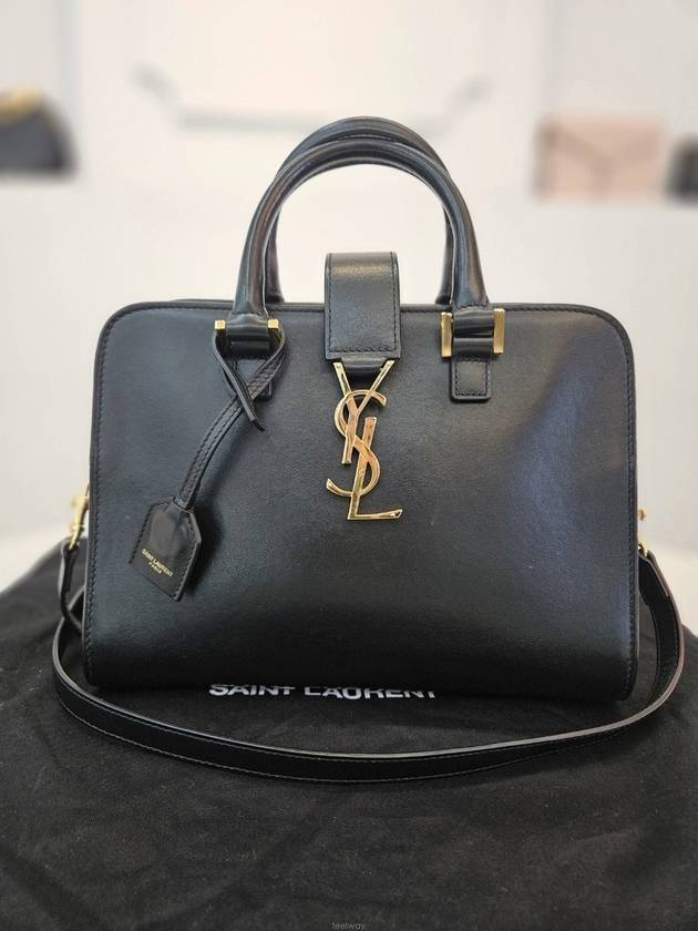 Monogram Mini Cabas Bag Black 568853 - SAINT LAURENT - BALAAN 2