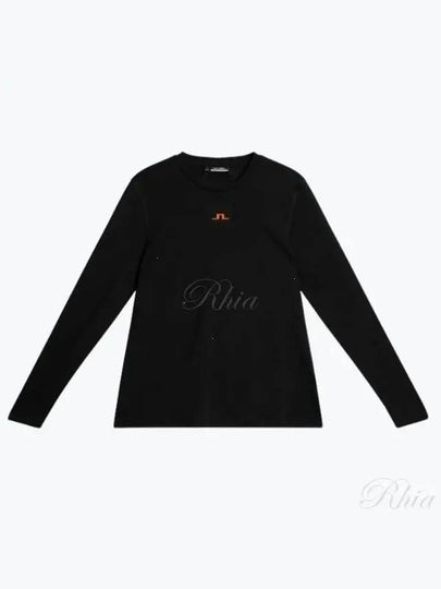 Shauna Logo Long Sleeve T-Shirt Black - J.LINDEBERG - BALAAN 2