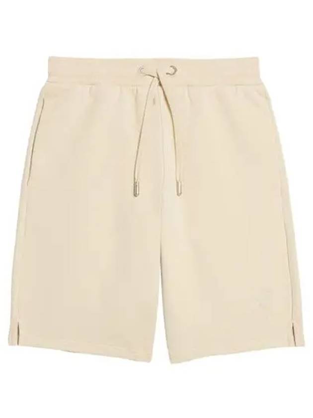 Small Heart Logo Drawstring Shorts Beige - AMI - BALAAN 2