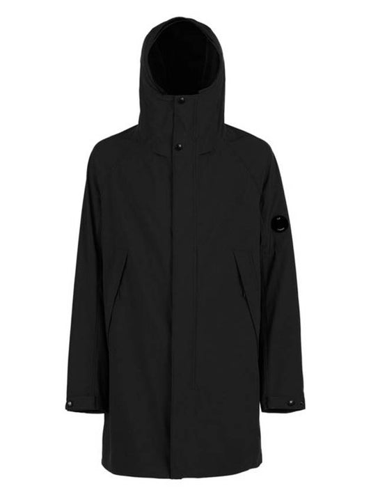 Shell R Long Hooded Jacket Black - CP COMPANY - BALAAN 1