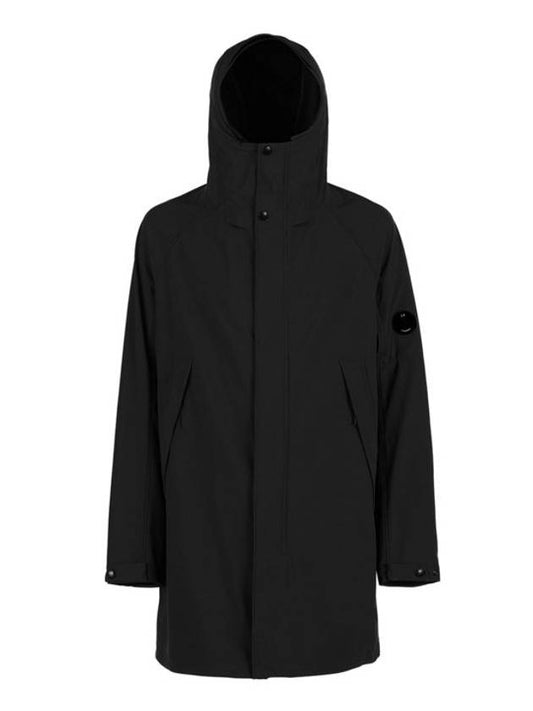 Shell R Lens Wappen Hooded Parka Black - CP COMPANY - BALAAN 1