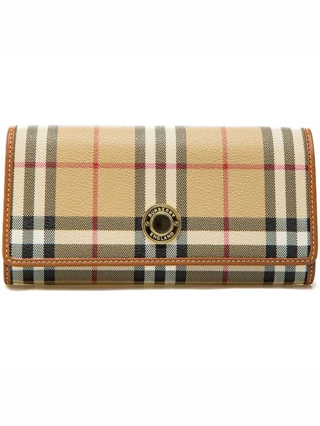 Check Long Wallet Beige - BURBERRY - BALAAN 2