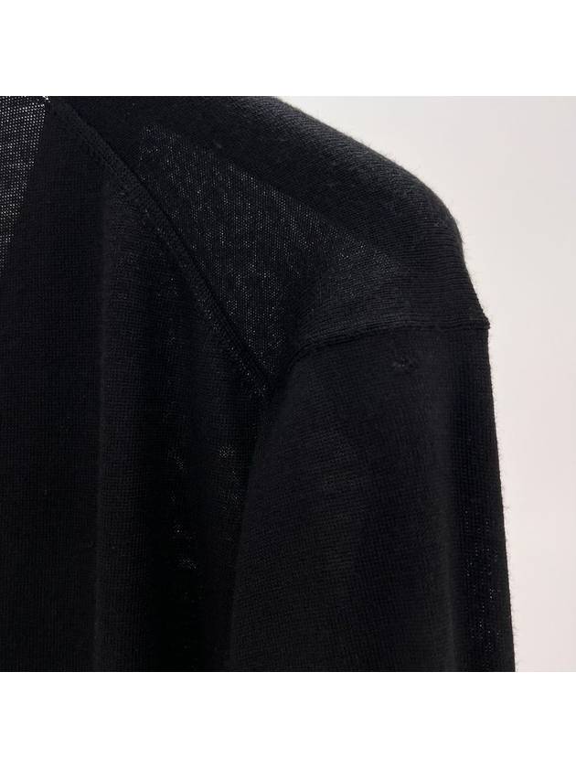 Merino wool diagonal cardigan black size 2 - THOM BROWNE - BALAAN 6