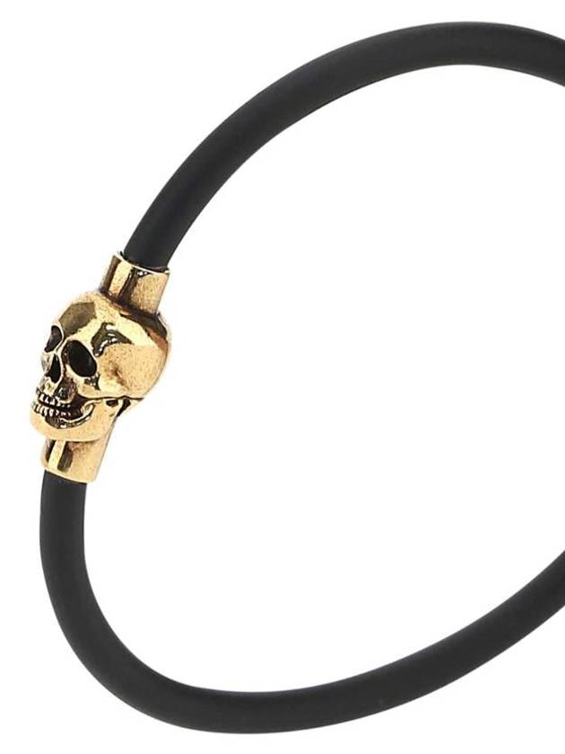 Gold Skull Head Bracelet Black - ALEXANDER MCQUEEN - BALAAN 3