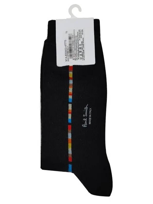 Signature Stripe Central Trim Socks Black - PAUL SMITH - BALAAN 3