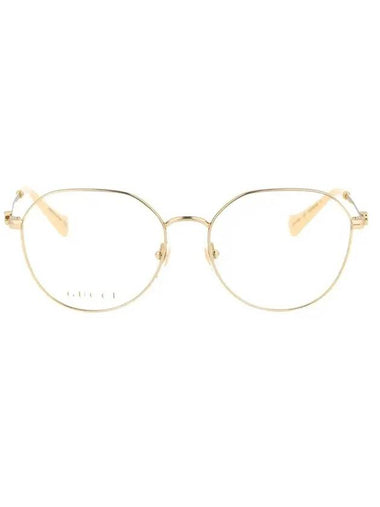 Eyewear Round Frame Eyeglasses Gold - GUCCI - BALAAN 1