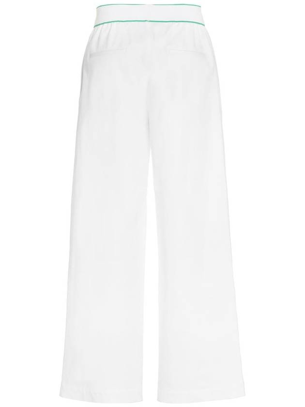 Women's Elastic Cotton Tennis Straight Pants White - BOTTEGA VENETA - BALAAN 3