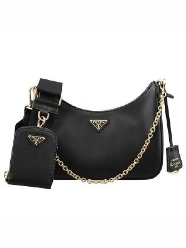 Re-Edition 2005 Saffiano Leather Shoulder Bag Black - PRADA - BALAAN 2