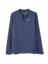 Women's Dri Fit UV Advantage Half Zip Long-Sleeve T-Shirt Blue - NIKE - BALAAN 1