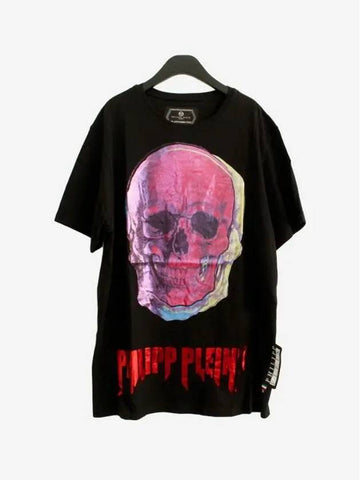 Men's Short Sleeve T-Shirt Black MTK3079 PJY002N 02 C 10 - PHILIPP PLEIN - BALAAN 1