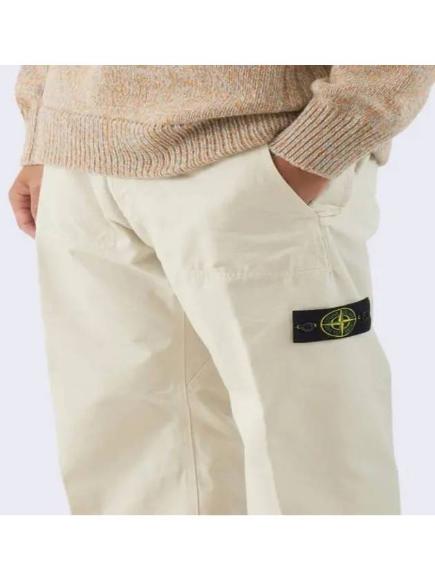 Wappen Gabardine Chino Straight Pants Beige - STONE ISLAND - BALAAN 6