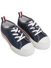 Cotton Lace-Up Low Top Sneakers Navy - THOM BROWNE - BALAAN 4