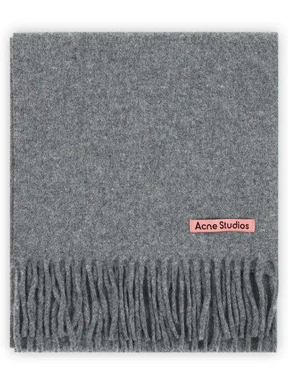 Wool Fringe Muffler Grey Melange - ACNE STUDIOS - BALAAN 2