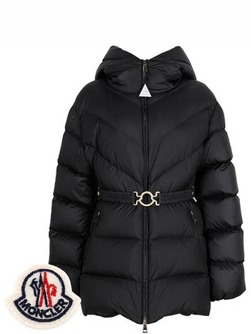 Black Bross Hooded Goose Down Jacket BROSSE 1A00104 54AQE 999 00567 - MONCLER - BALAAN 1