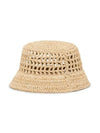 Crochet Lettering Bucket Hat Beige - PRADA - BALAAN 4