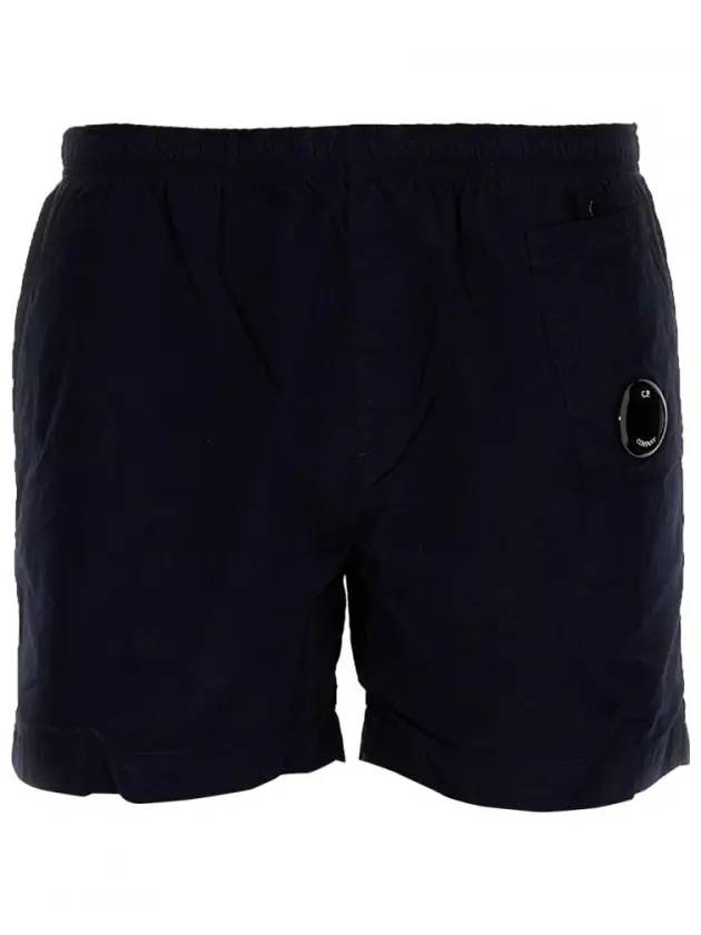 Lens Patch Beach Shorts Navy - CP COMPANY - BALAAN.