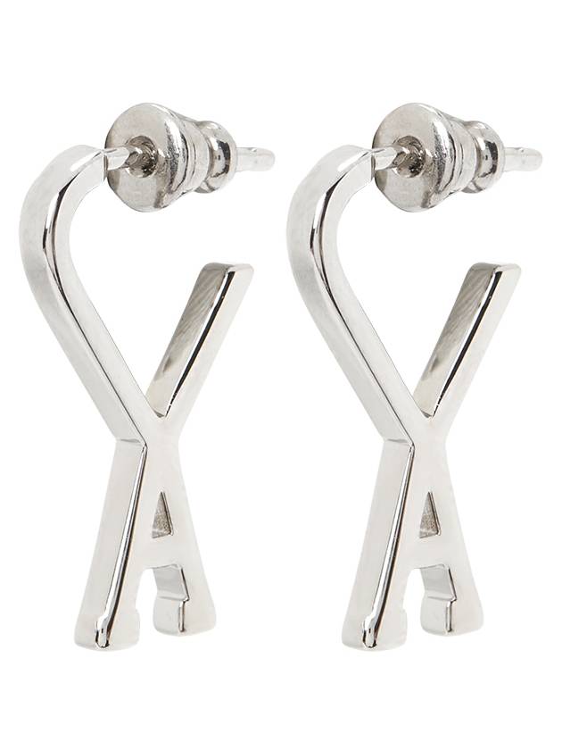 De Coeur Small Hoop Earrings Silver - AMI - BALAAN 2