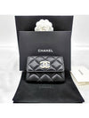 Snap Flap Card Wallet Lambskin Black AP3812 - CHANEL - BALAAN 1