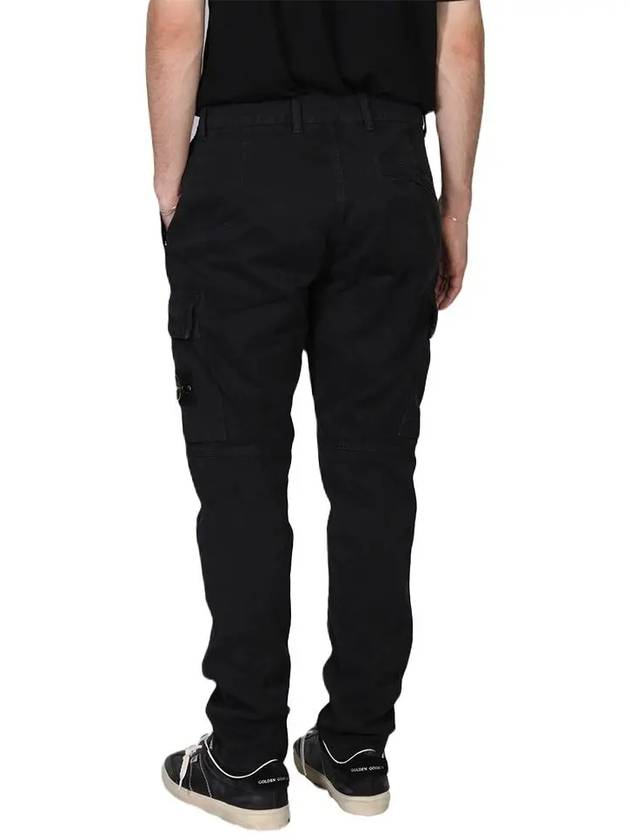 Compass Badge Cargo Straight Pants Black - STONE ISLAND - BALAAN 3