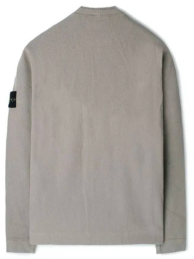 Men's Wappen Patch Crewneck Knit Sweatshirt Dove Gray - STONE ISLAND - BALAAN 3