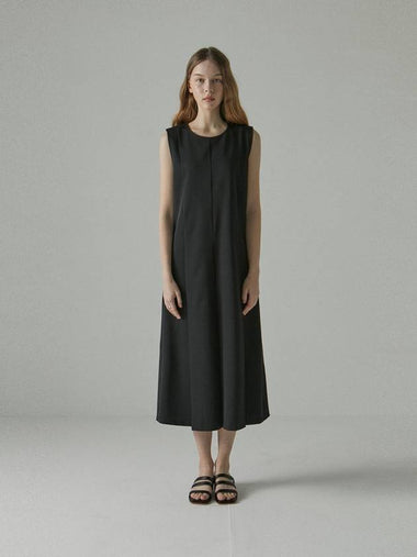 Women's Sleeveless Long Dress Black - ARIFF - BALAAN 1