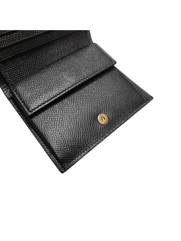 Ferragamo 22D780 Black Leather Gancini Bicycle Wallet - SALVATORE FERRAGAMO - BALAAN 7