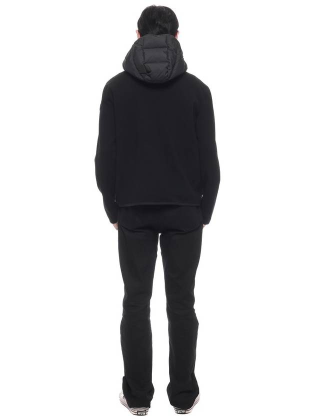 Cotton Padded Zip-Up Hoodie Black - MONCLER - BALAAN 6