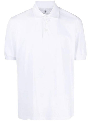 Polo Shirt ME8548116 C6159 BIANCO - BRUNELLO CUCINELLI - BALAAN 1