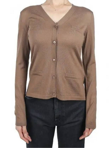 S Women Kenya Virgin Wool Cardigan Camel 004 1120276 - MAX MARA - BALAAN 1