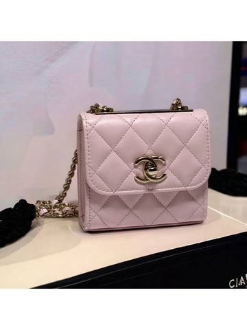 Trendy CC mini cross bag pink champagne gold A81633 - CHANEL - BALAAN 1