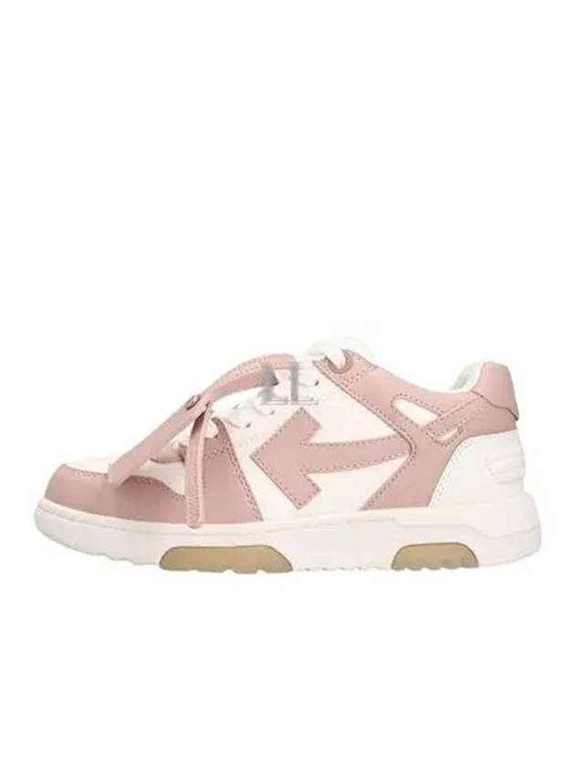 Arrow Out Of Office Leather Low Top Sneakers White Pink - OFF WHITE - BALAAN 2