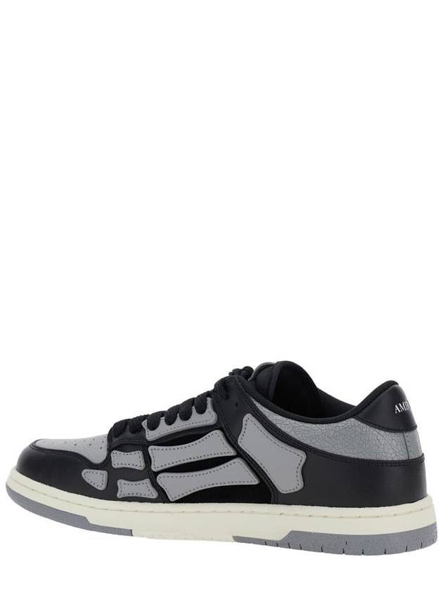 'Skel Top Low' Black Sneakers With Skeleton Patch In Leather Man - AMIRI - BALAAN 3