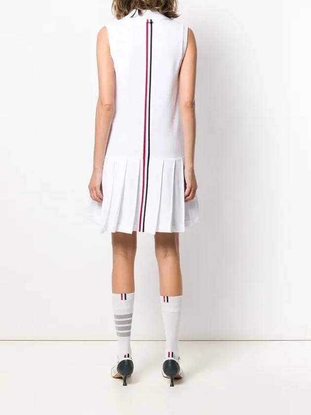 Women's Polo Tennis Midi Dress White - THOM BROWNE - BALAAN.
