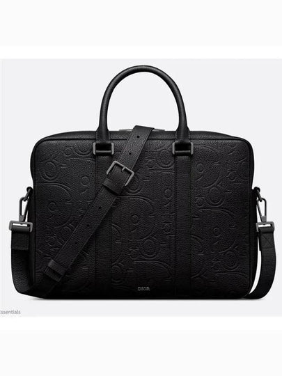 Gravity Logo Grained Calfskin Briefcase Black - DIOR - BALAAN 2