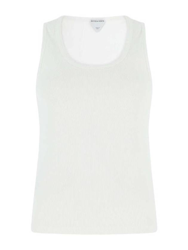 Slim Fit Stretch Cotton Sleeveless White - BOTTEGA VENETA - BALAAN 2