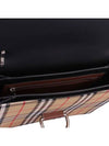 Vintage Check Leather D-Ring Medium Cross Bag Brown - BURBERRY - BALAAN.