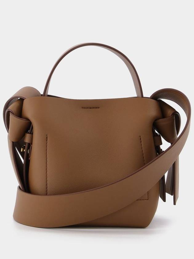 Musubi Micro Leather Shoulder Bag Camel - ACNE STUDIOS - BALAAN 4