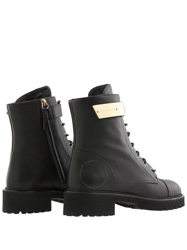 Giuseppe Zanotti Ladies Black Leather Combat Boots, Brand Size 35 ( US Size 5 ) - GIUSEPPE ZANOTTI - BALAAN 3