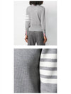 4-Bar Milano Stitch Crew Neck Knit Top Light Grey - THOM BROWNE - BALAAN 6