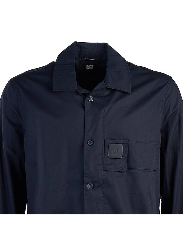 Metropolis Long Sleeve Shirt Navy - CP COMPANY - BALAAN 5