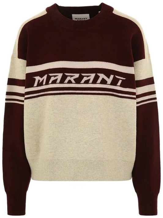 Callie Crew Neck Knit Top Wine - ISABEL MARANT - BALAAN 2