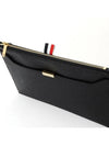 RWB Tab Leather Document Small Clutch Bag Black - THOM BROWNE - BALAAN 6