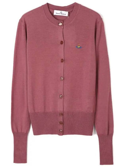 Bea Embroidered Logo Cardigan Pink - VIVIENNE WESTWOOD - BALAAN 2