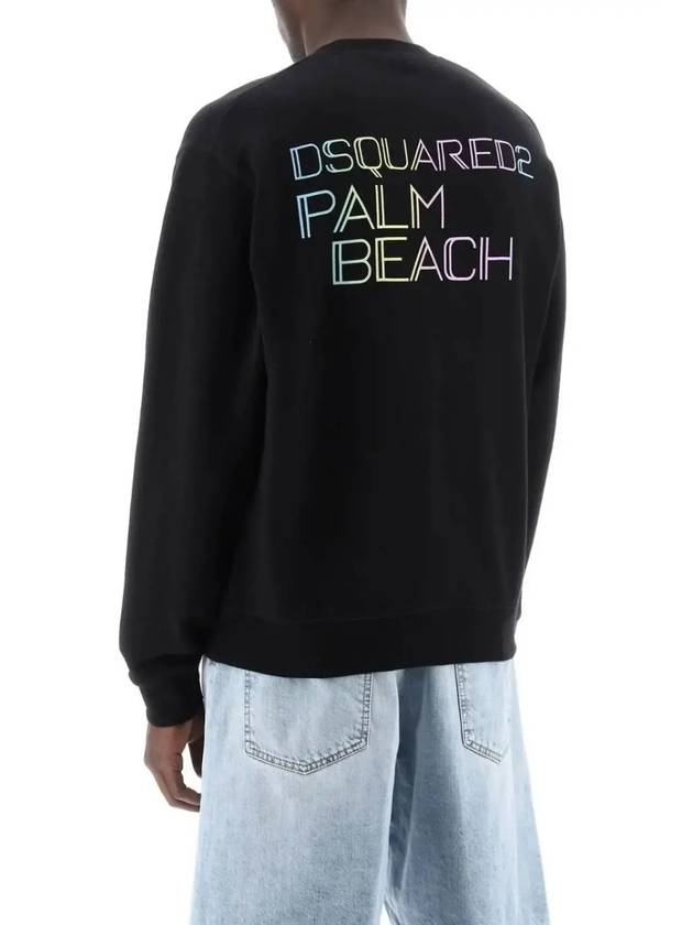 Palm Beach Cool Fit Sweatshirt Black - DSQUARED2 - BALAAN 4